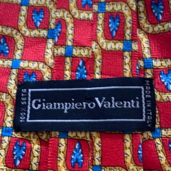 Giampiero Valenti Vintage Formal Tie in Red and Gold - Picture 4 of 7